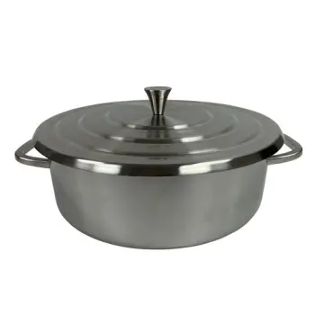 Creations Chafer Round Brushed Stainless L 12" W 10" H 5" - 2 Qt -