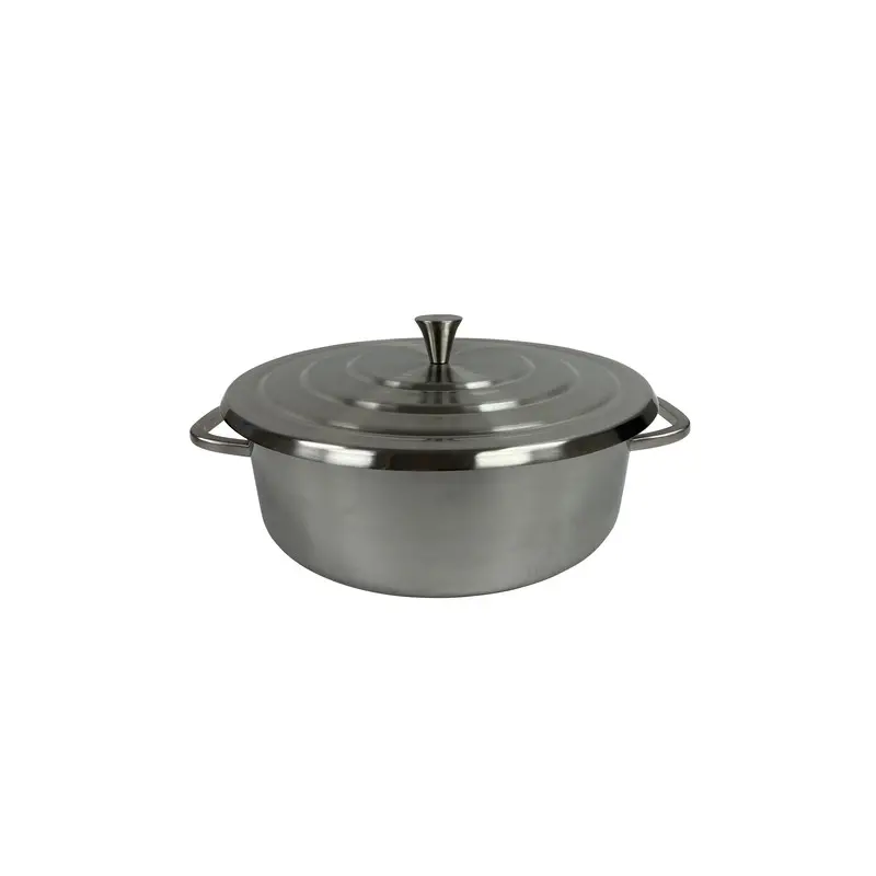 Creations Chafer Round Brushed Stainless L 12" W 10" H 5" - 2 Qt -