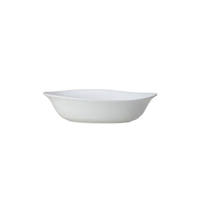 Creations Melamine Bowl Oval Large 15 3/4 in x 9 1/2 in x 4 in Scape (2 1/2 qt) White