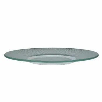 Creations Glass Gourmet Plate 10 5/8 in (6 in Well) Willow Clear - Set of 12