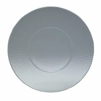 Creations Glass Gourmet Plate 10 5/8 in (6 in Well) Willow Clear - Set of 12