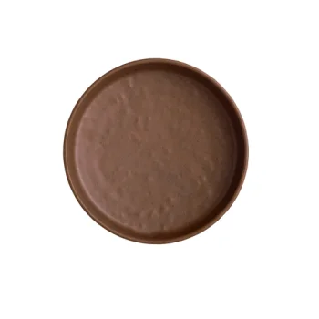 Creations Melamine Round Plate Redwood 4 7/8 in x 1 in Cali - Set of 12