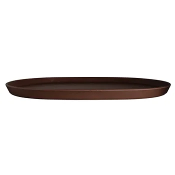 Creations Melamine Oval Tray Redwood 17 in x 11 3/4 in x 1 in Cali - Set of 12