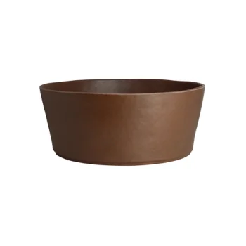 Creations Melamine Round Bowl Redwood 9 1/2 in x 3 3/4 in (3 1/2 qt) Cali - Set of 6