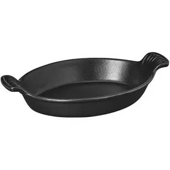 Chasseur Black Oval Dish 0.53 Qt (L:10.039'' X W:6.102'')