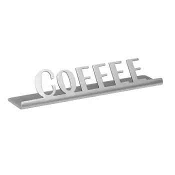 Service Ideas Laser Brushed Coffee Sign Short Standard Finish