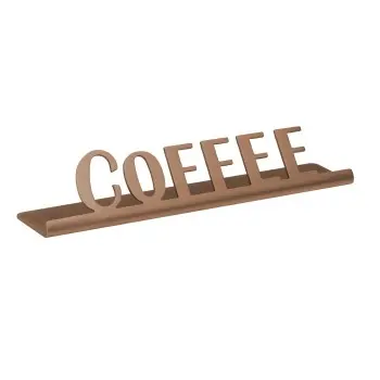 Service Ideas Laser Brushed Coffee Sign Short Rose Gold Finish