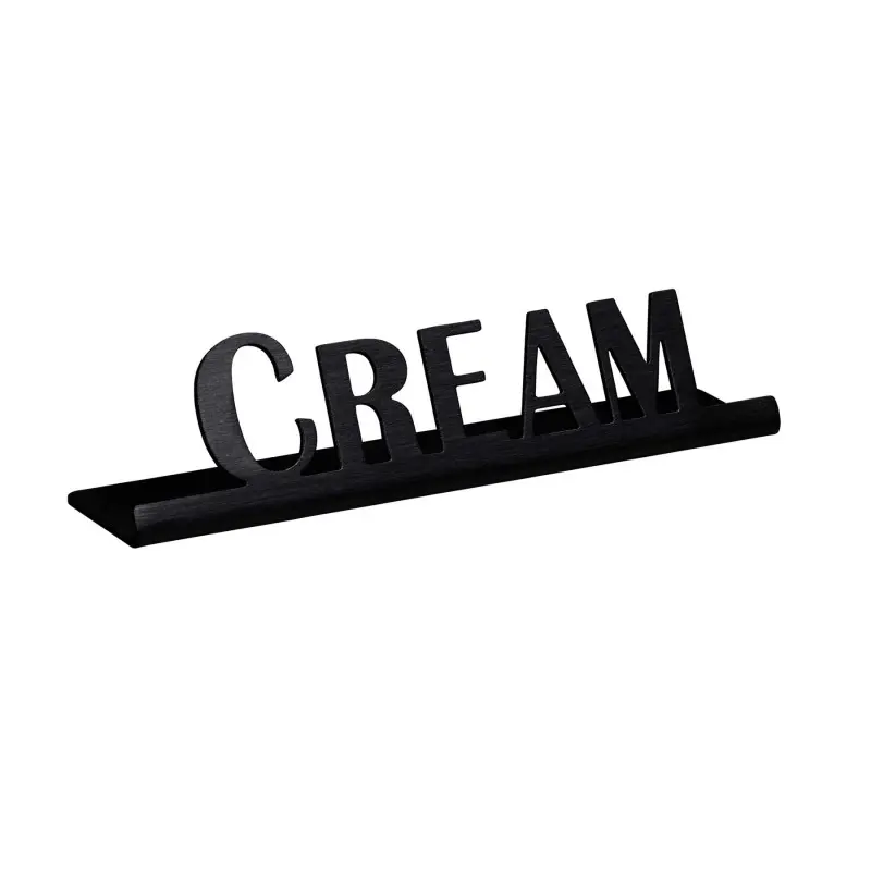 Service Ideas Laser Brushed Cream Sign Short Black Onyx Finish Service Ideas Laser Brushed Cream Sign Short Black Onyx Finish