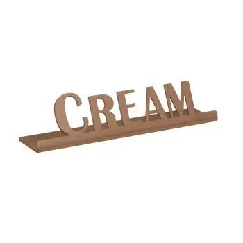 Service Ideas Laser Brushed Cream Sign Short Rose Gold Finish