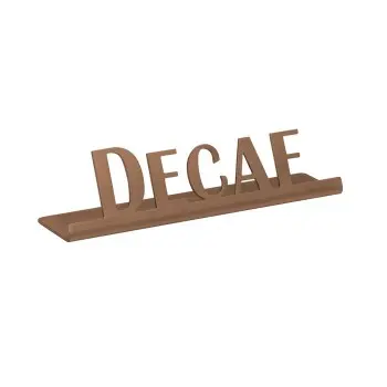 Service Ideas Laser Brushed Decaf Sign Short Rose Gold Finish