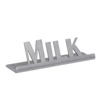 Service Ideas Laser Brushed Milk Sign Short Standard Finish