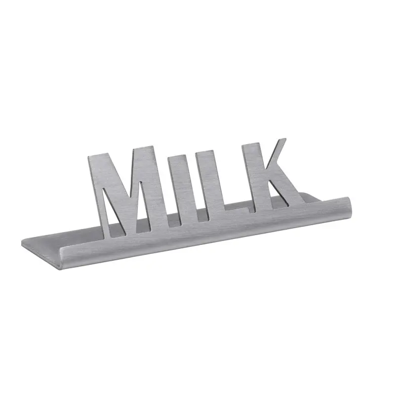 Service Ideas Laser Brushed Milk Sign Short Standard Finish