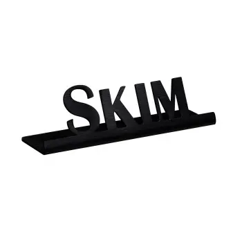 Service Ideas Laser Brushed Skim Sign Short Black Onyx Finish