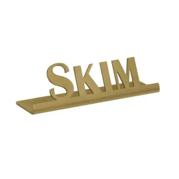 Service Ideas Laser Brushed Skim Sign Short Vintage Gold Finish