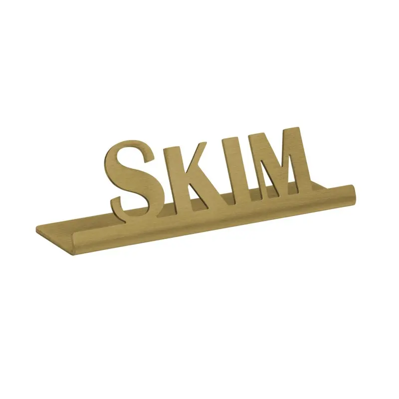 Service Ideas Laser Brushed Skim Sign Short Vintage Gold Finish Service Ideas Laser Brushed Skim Sign Short Vintage Gold Finish