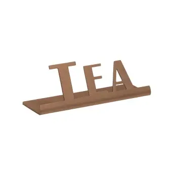 Service Ideas Laser Brushed Tea Sign Short Rose Gold Finish
