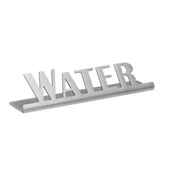 Service Ideas Laser Brushed Water Sign Short Standard Finish