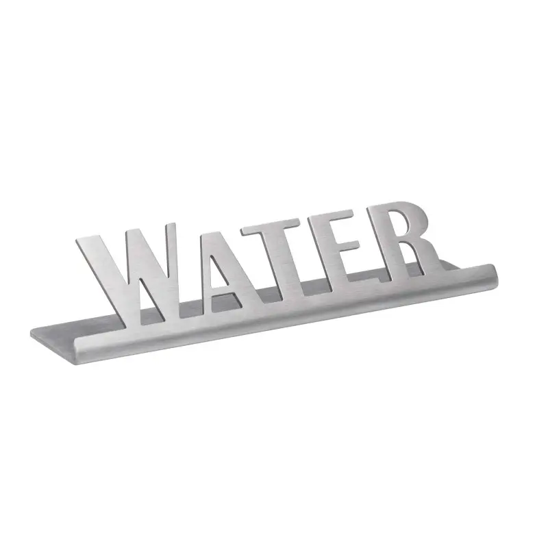 Service Ideas Laser Brushed Water Sign Short Standard Finish