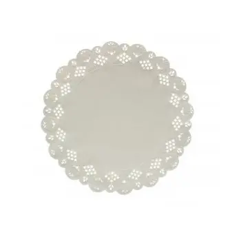 Round Dulce White Greaseproof Paper Lace Doilie - Ø 16cm - Pack of 250