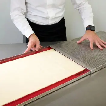 Pavoni Italia Micro Perforated Aluminum Puff Pastry Tray Kit by Cesare Murzilli - 600 mm x 400 mm x h 10 mm