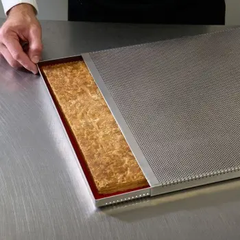 Pavoni Italia Micro Perforated Aluminum Puff Pastry Tray Kit by Cesare Murzilli - 600 mm x 400 mm x h 10 mm
