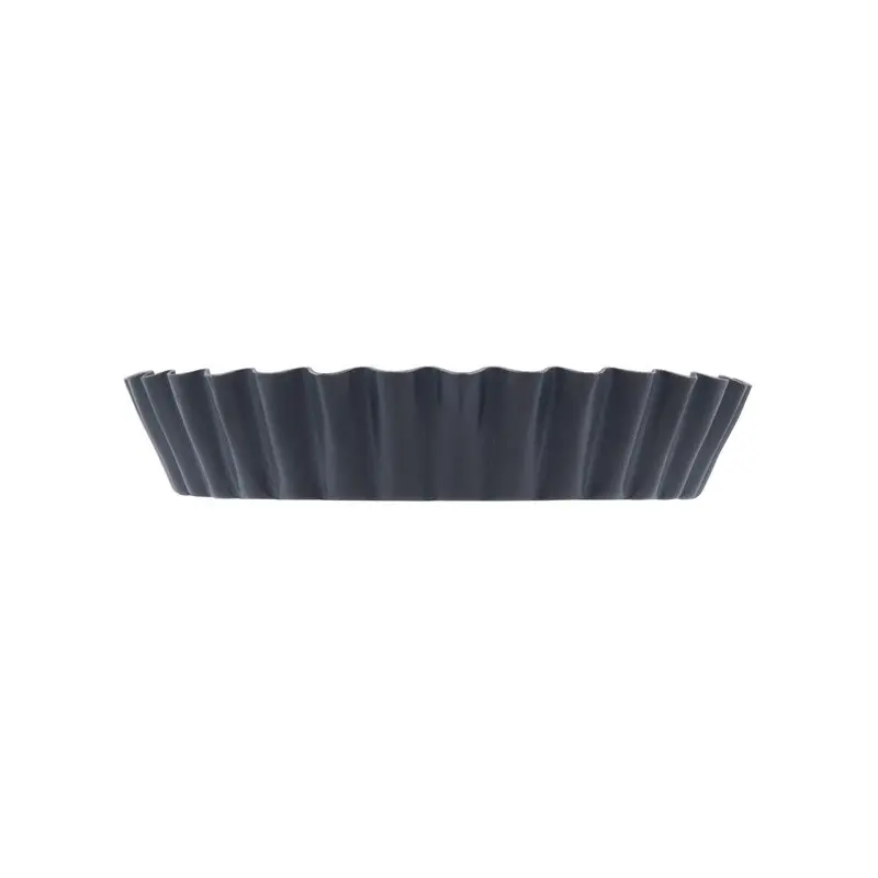 Matfer Bourgeat Exopan Steel Fluted Tartlet Molds - 3 3/8'' Diam - Pack of 12