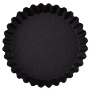 Matfer Bourgeat Exopan Steel Fluted Tartlet Molds - 3 3/8'' Diam - Pack of 12