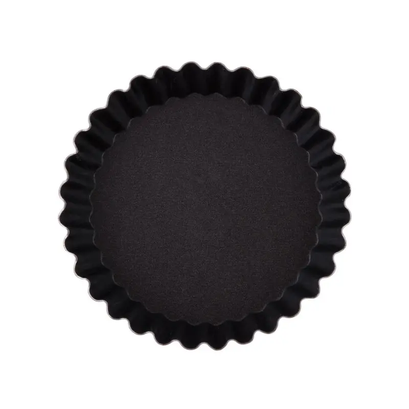 Matfer Bourgeat Exopan Steel Fluted Tartlet Molds - 3 3/8'' Diam - Pack of 12