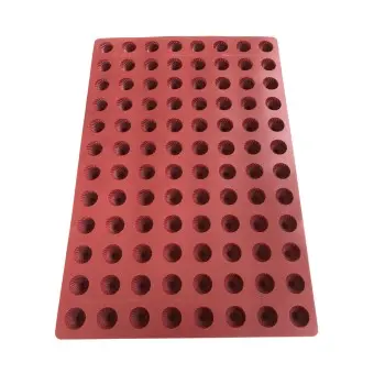 SILMAE Professional Silicone Pastry Mold - Mini Half Sphere Swirled Dome - Ø 32 mm x 20 mm – 8 ml - 96 cavity