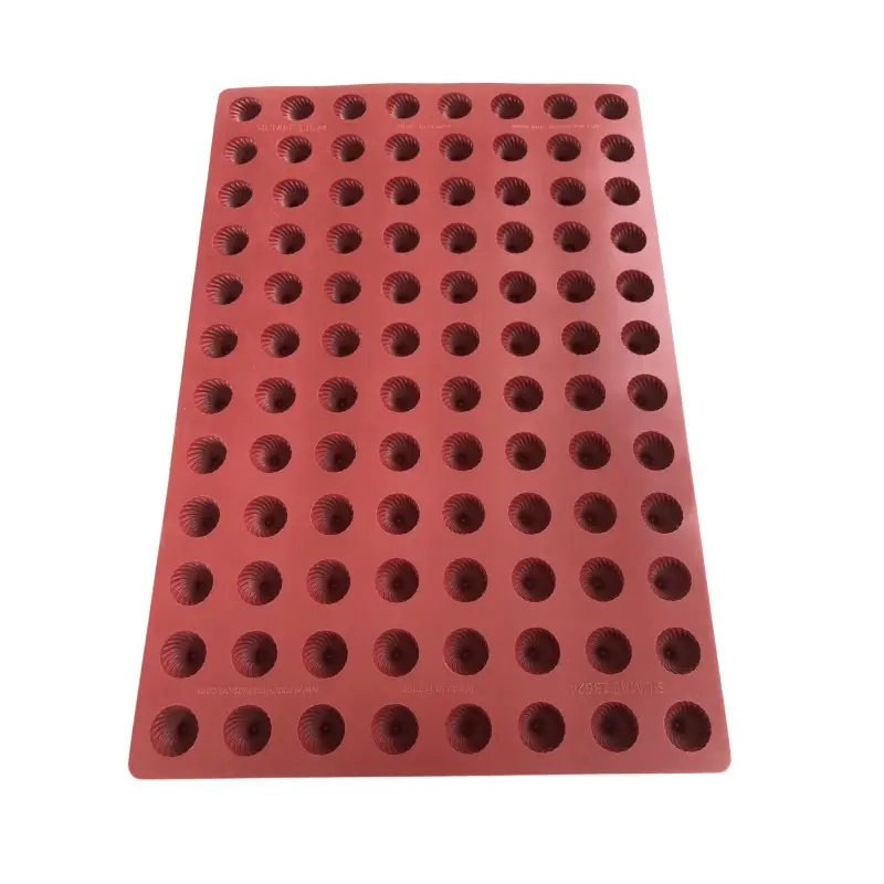 SILMAE Professional Silicone Pastry Mold - Mini Half Sphere Swirled Dome - Ø 32 mm x 20 mm – 8 ml - 96 cavity