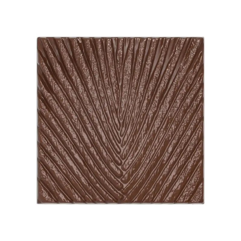 Polycarbonate Traveller's Tree Chocolate Tablet Mold - 100mm x 100mm x h 9mm - 81.5gr - 2 cavity