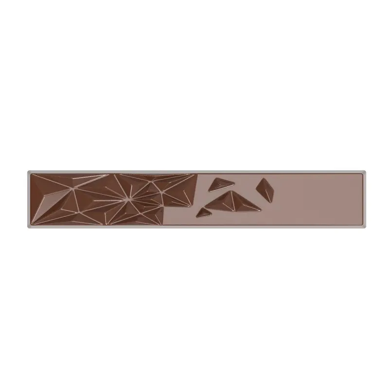 Polycarbonate Glacier Chocolate Bar Mold - 145mm x 25mm x h 13mm - 42gr - 8 cavity