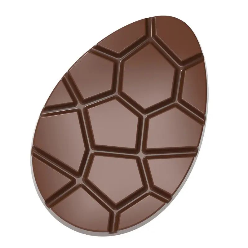 Polycarbonate Easter Egg Caraque Chocolate Tablet Mold - 173mm x 118mm x h 15mm - 250gr