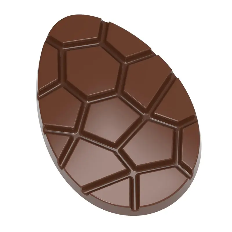 Polycarbonate Easter Egg Caraque Chocolate Tablet Mold - 173mm x 118mm x h 15mm - 250gr