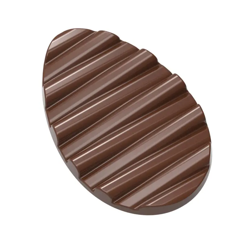 Polycarbonate Easter Egg Chocolate Tablet Mold - 140mm x 92mm x h 13mm - 100gr - 2 Cavity