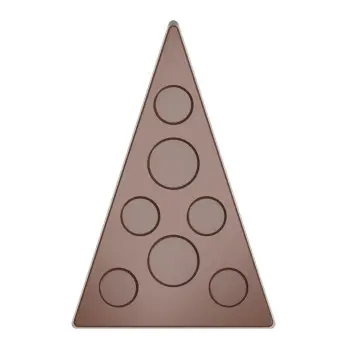 Polycarbonate Christmas Tree Chocolate Tablet Mold - 174mm x 113mm x h 9mm - 9gr - 2 cavity