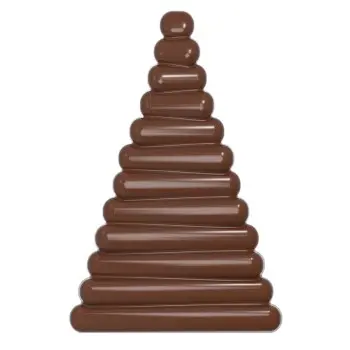 Polycarbonate Christmas Tree Chocolate Tablet Mold - 174mm x 114mm x h 12mm - 120gr - 2 cavity