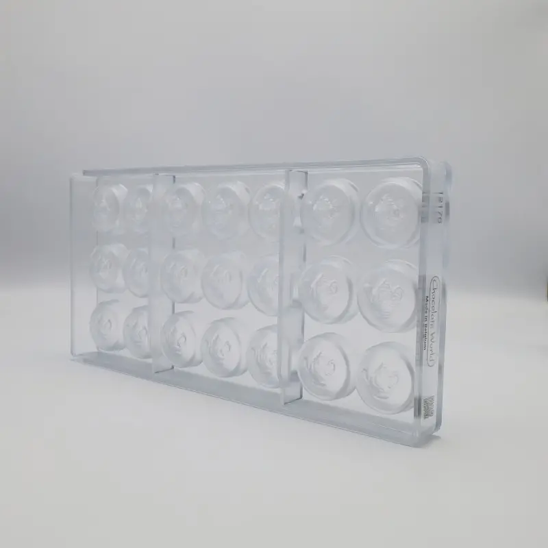 Polycarbonate Victorian Tea Pot Chocolate Praline Mold - 30mm x 30mm x h 15.5mm - 11.5gr - 21 cavity