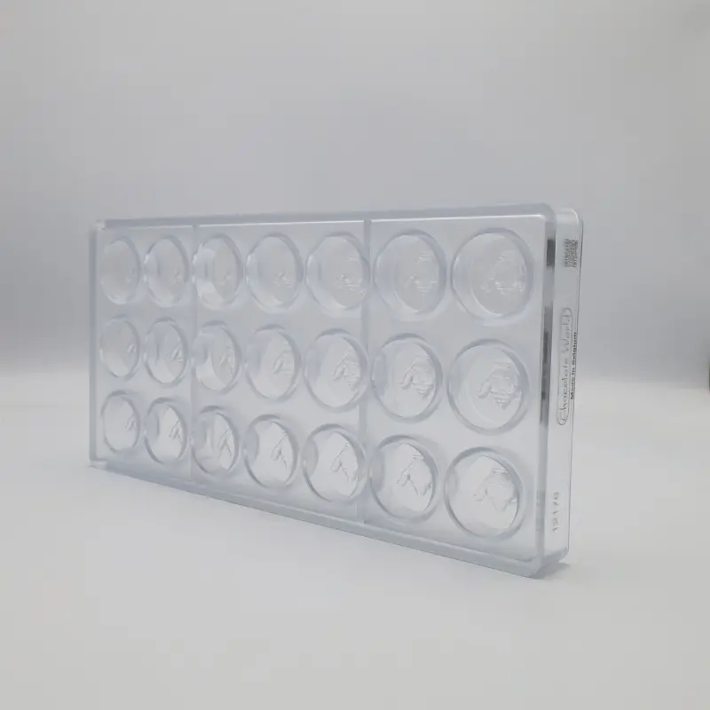 Polycarbonate Victorian Tea Pot Chocolate Praline Mold - 30mm x 30mm x h 15.5mm - 11.5gr - 21 cavity