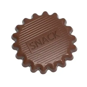 Polycarbonate Chocolate Snack Mold by Alexandre Bourdeaux - 56mm x 56mm x h 7mm - 19gr - 8 cavity