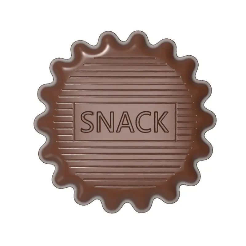 Polycarbonate Chocolate Snack Mold by Alexandre Bourdeaux - 56mm x 56mm x h 7mm - 19gr - 8 cavity