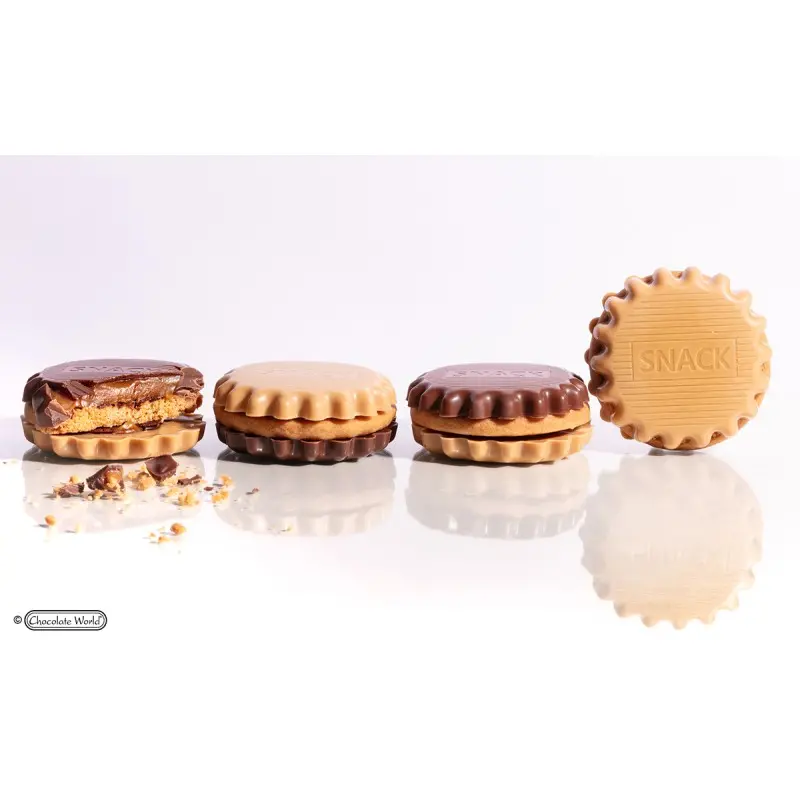 Polycarbonate Chocolate Snack Mold by Alexandre Bourdeaux - 56mm x 56mm x h 7mm - 19gr - 8 cavity