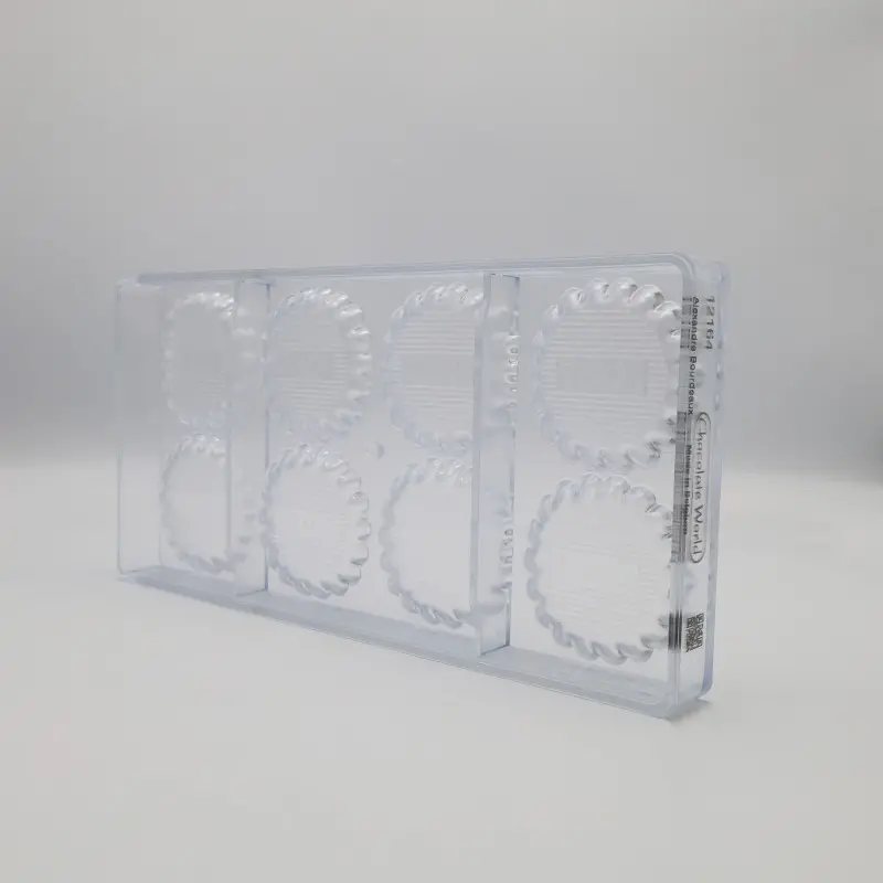 Polycarbonate Chocolate Snack Mold by Alexandre Bourdeaux - 56mm x 56mm x h 7mm - 19gr - 8 cavity