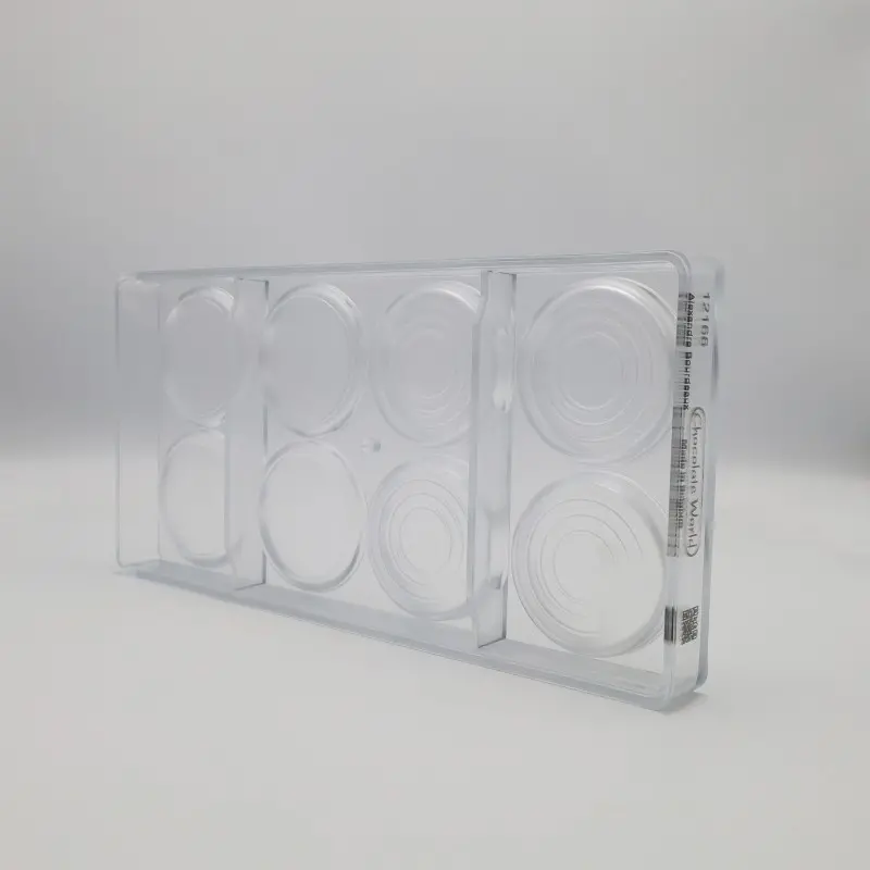 Polycarbonate Caviar Tin Chocolate Mold by Alexandre Bourdeaux - 57mm x 57mm x h 18mm - 50gr - 8 cavity