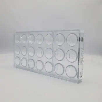 Polycarbonate Cocoa DNA Chocolate Bon Bon Mold by Matias Dragun - 29mm x 29mm x h 17mm - 10gr - 21 cavity