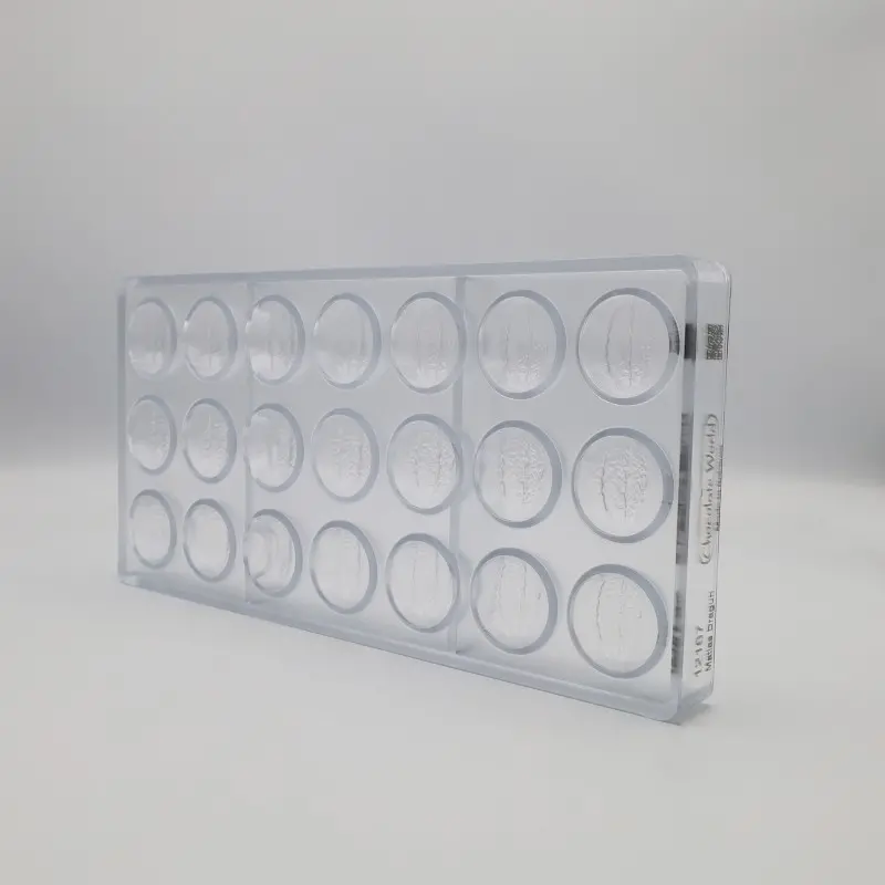 Polycarbonate Cocoa DNA Chocolate Bon Bon Mold by Matias Dragun - 29mm x 29mm x h 17mm - 10gr - 21 cavity Polycarbonate Cocoa DNA Chocolate Bon Bon Mold by Matias Dragun - 29mm x 29mm x h 17mm - 10gr - 21 cavity