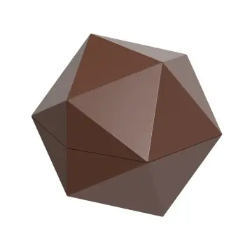 Polycarbonate D20 Dice Chocolate Mold by Stijn Vandenbouhede - 28mm x 28mm x h 14mm - 6.7gr - 24 cavity