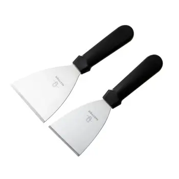 Matfer Bourgeat Stainless Steel Triangle Scraper Spatula - 9 3/4″