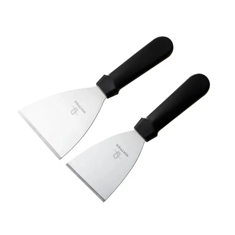 Matfer Bourgeat Stainless Steel Triangle Scraper Spatula - 9 3/4″ Matfer Bourgeat Stainless Steel Triangle Scraper Spatula - 9 3/4″