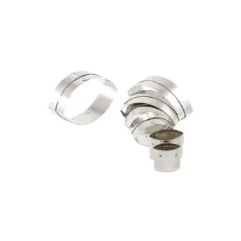 Matfer Bourgeat Stainless Steel Barquette Calissons Pastry Cutters - Set of 7